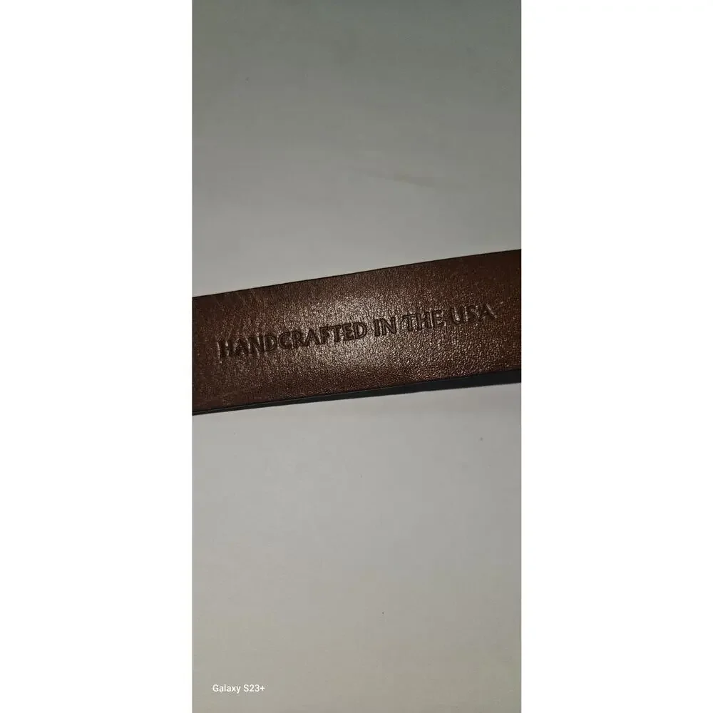 Men's Nordstrom Leather Maroon Glossy Stylish Timeless Formal Wear Belt 115/64